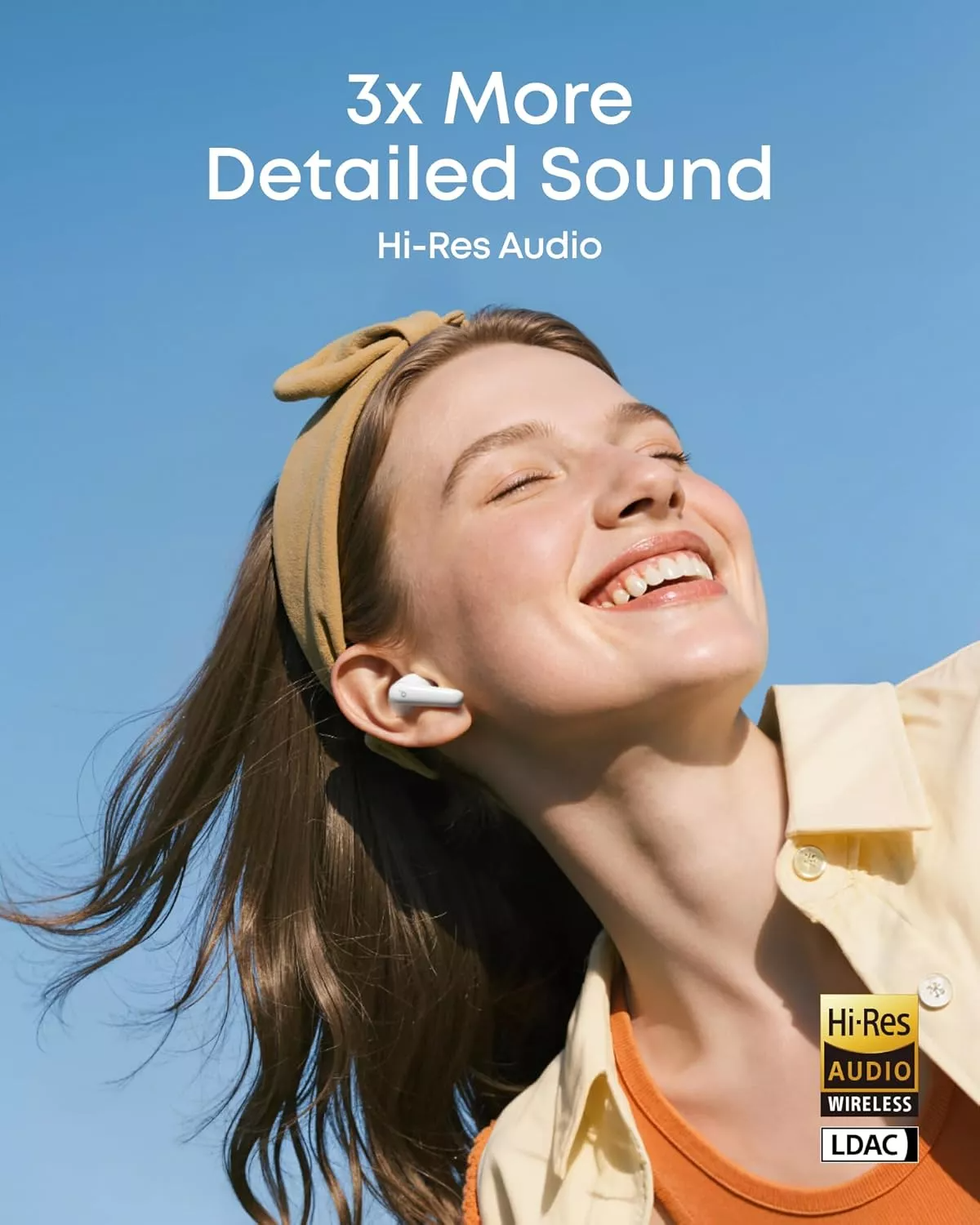 Handsfree Bluetooth Anker SoundCore R60i, TWS, ANC, Alb D1202G21