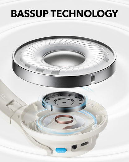 Handsfree Bluetooth Anker Soundcore Q11i, MultiPoint, A2DP, Alb A3005G21