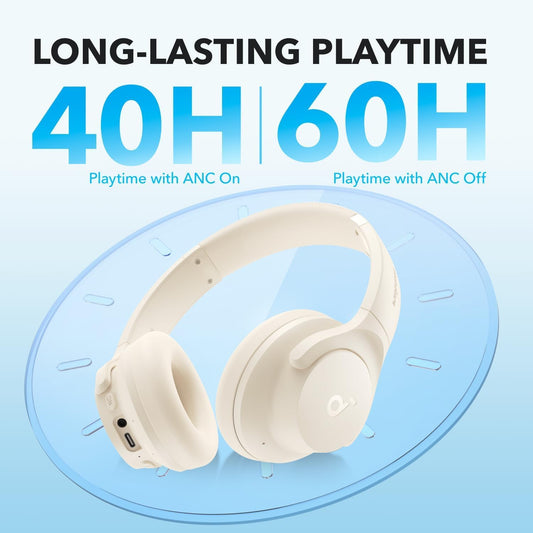 Handsfree Bluetooth Anker SoundCore Life Q20i, MultiPoint, A2DP, ANC, Alb A3004G21