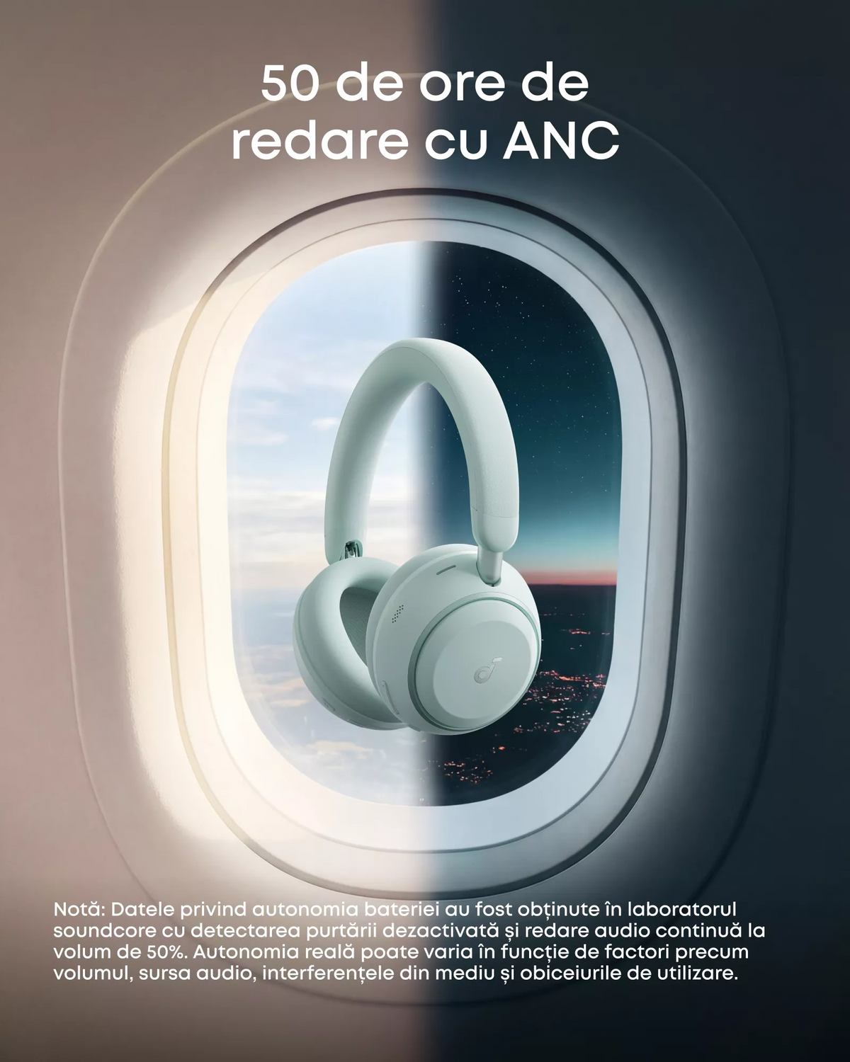 Handsfree Bluetooth Anker SoundCore Space 2, A2DP, ANC, Verde D1402G61