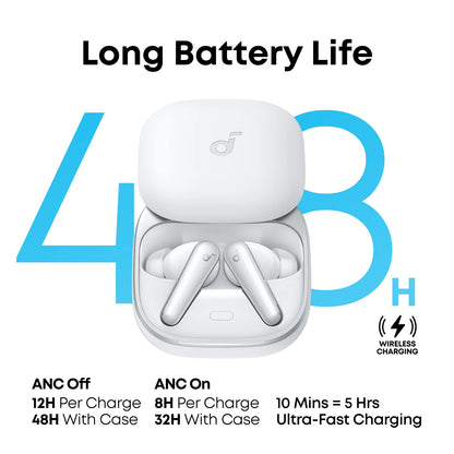 Handsfree Bluetooth Anker SoundCore Liberty 5, TWS, ANC, Alb A3957G21