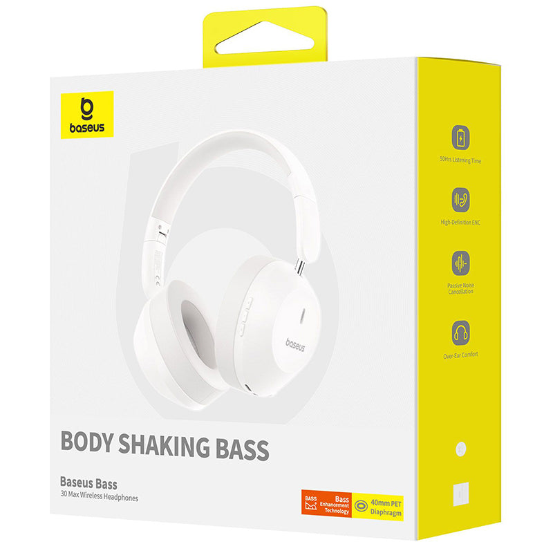 Handsfree Bluetooth Baseus Bass 30 Max, A2DP, Alb A00070700211-00
