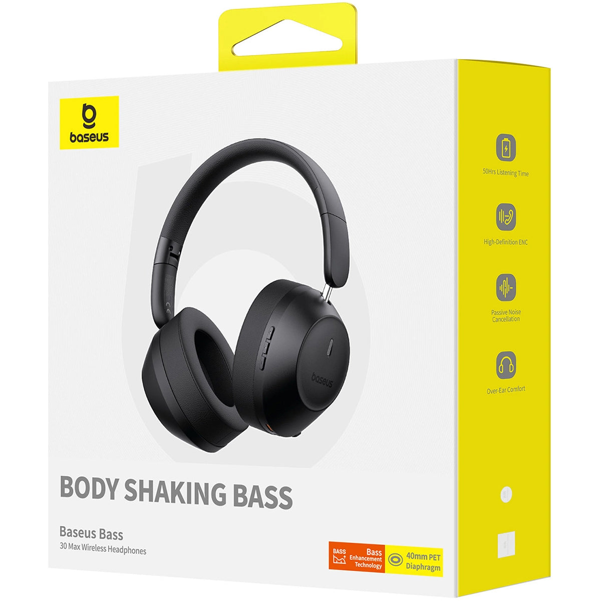 Zestaw głośnomówiący Bluetooth Baseus Bass 30 Max, A2DP, czarny