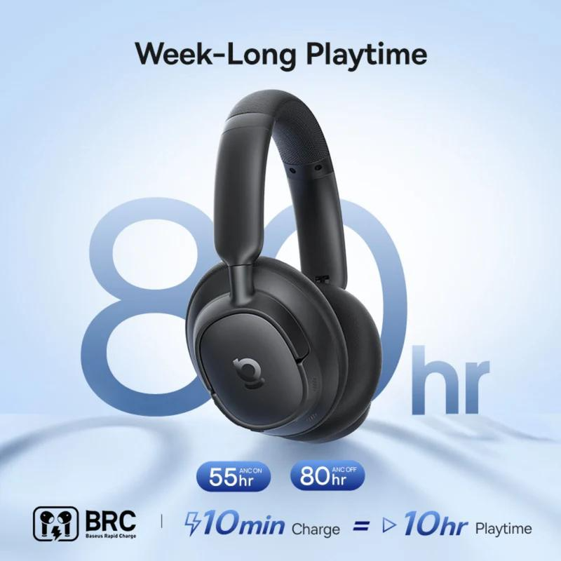 Handsfree Bluetooth Baseus Bass BH1 NC, MultiPoint, A2DP, ANC, Negru A0203703