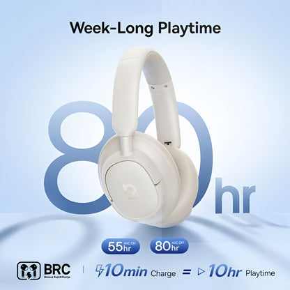 Handsfree Bluetooth Baseus Bass BH1 NC, MultiPoint, A2DP, ANC, Alb A0203702