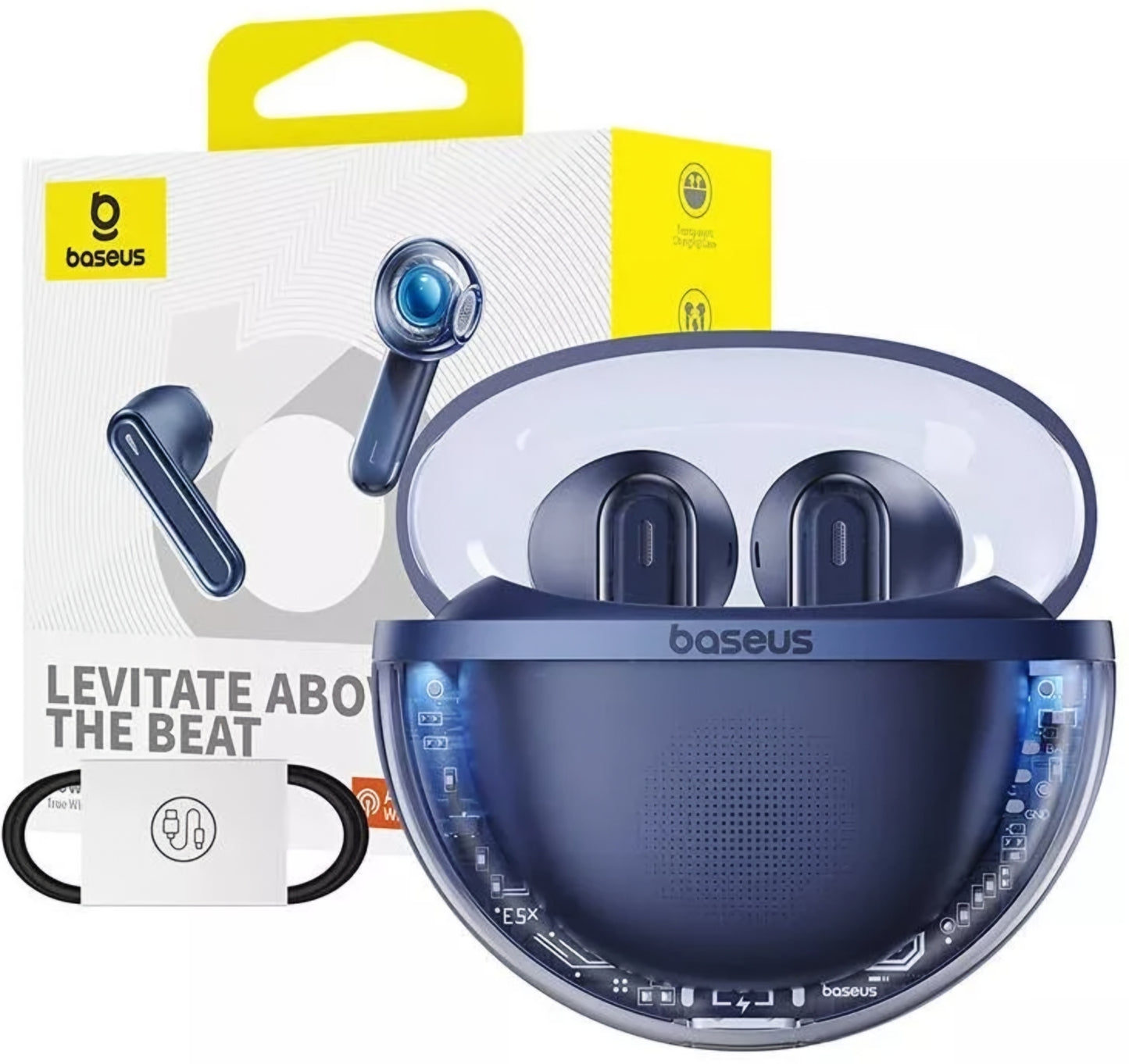 Handsfree Bluetooth Baseus Bowie E5x, TWS, Albastru A00060101323-00