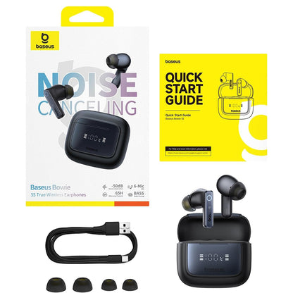 Handsfree Bluetooth Baseus Bowie 35, TWS, Negru A00073800123-00
