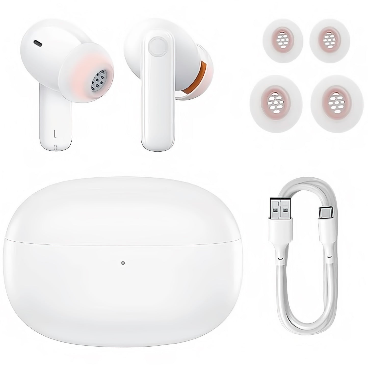 Handsfree Bluetooth Baseus Bowie MZ10, TWS, ANC, Alb NGTW340102