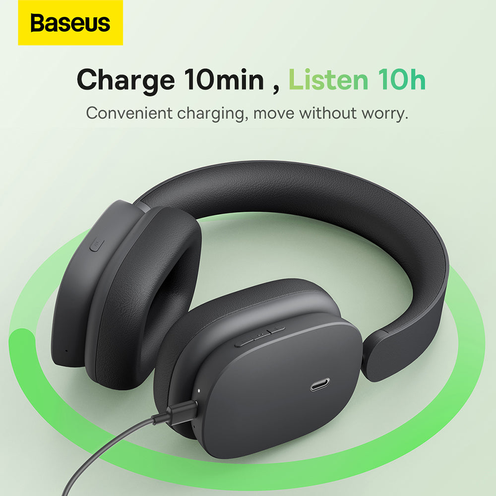 Handsfree Bluetooth Baseus Bowie H1, A2DP, ANC, Gri NGTW230213
