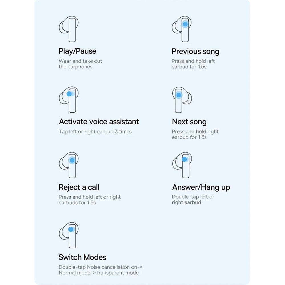 Handsfree Bluetooth Baseus Bowie M2, TWS, Alb A00024000221-Z1