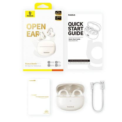 Handsfree Bluetooth Baseus Bowie MC1, TWS, Alb A00083501226-00