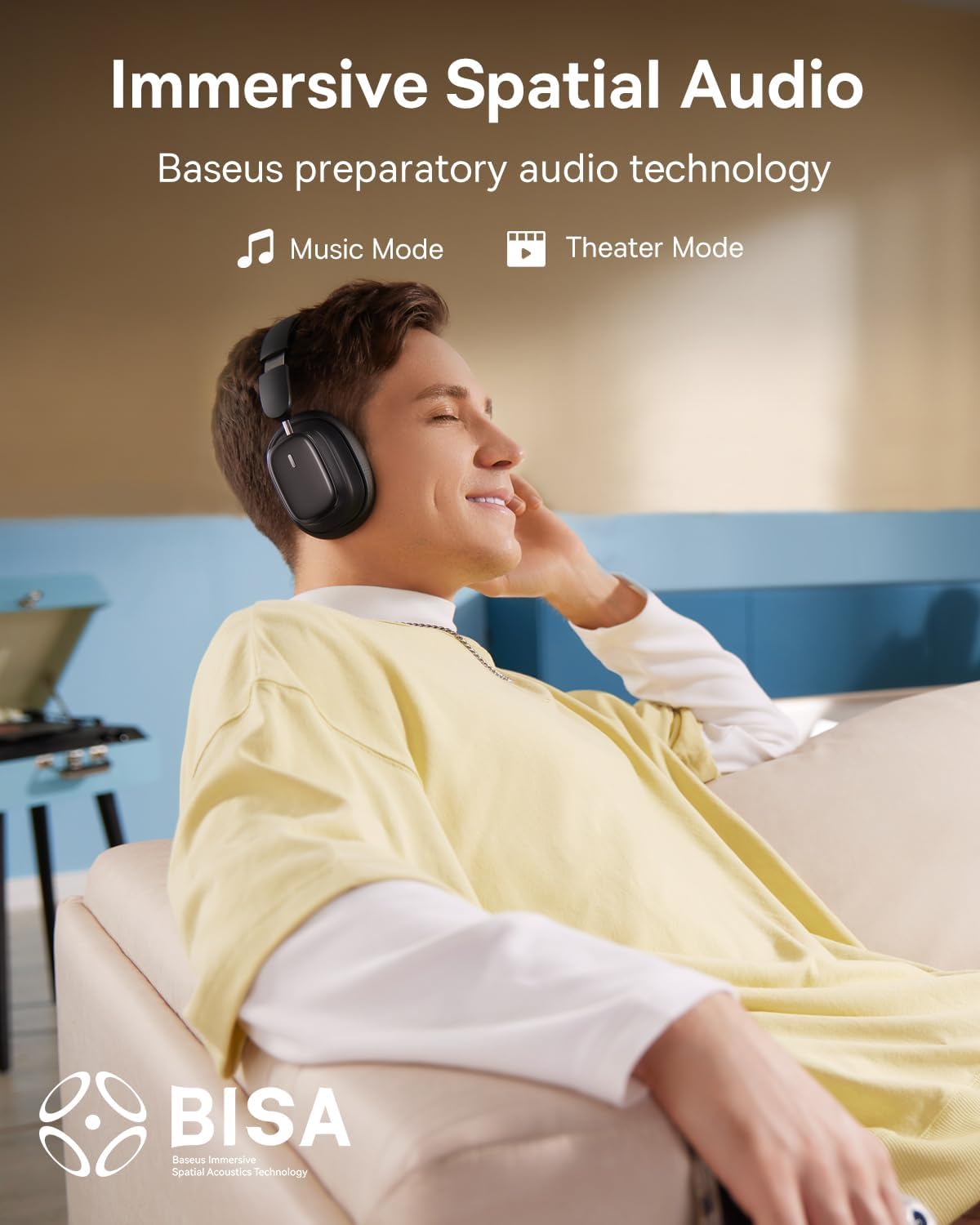Handsfree Bluetooth Baseus H1i, A2DP, ANC, Negru A00050402113-00