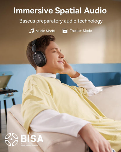 Handsfree Bluetooth Baseus H1i, A2DP, ANC, Negru A00050402113-00