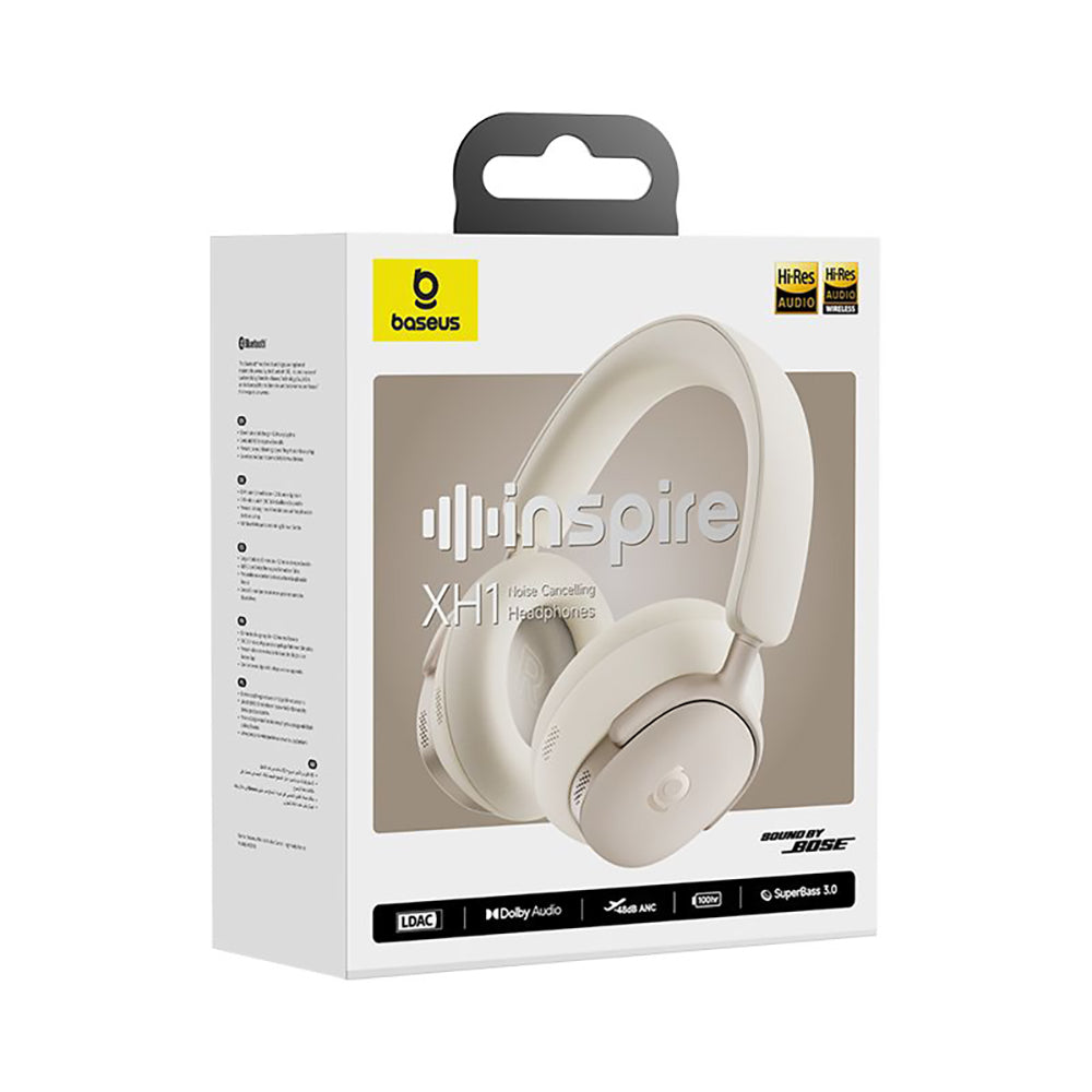 Handsfree Bluetooth Baseus Inspire XH1 Sound by Bose, A2DP, ANC, Alb A00085701233-00