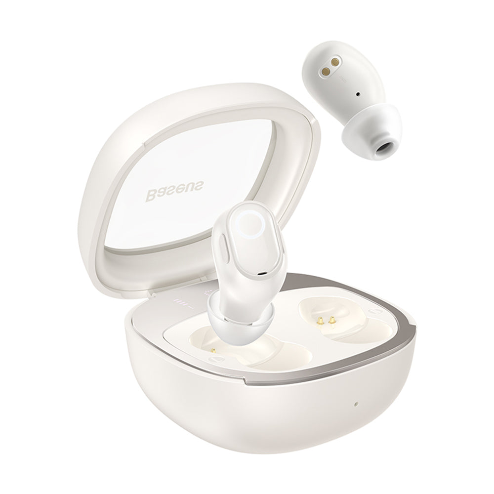 Handsfree Bluetooth Baseus WM02+, TWS, Alb NGTW370302