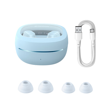 Handsfree Bluetooth Baseus WM02+, TWS, Albastru NGTW370303