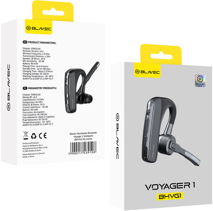 Handsfree Bluetooth Blavec Voyager 1, MultiPoint, A2DP, Negru