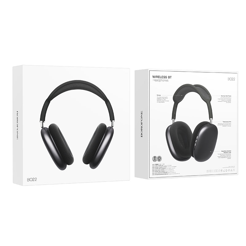 Handsfree Bluetooth Borofone BO22 Elegant, A2DP, Gri