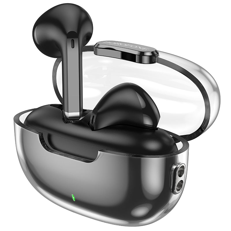 Handsfree Bluetooth Borofone BW46 Ice Flake, TWS, Negru