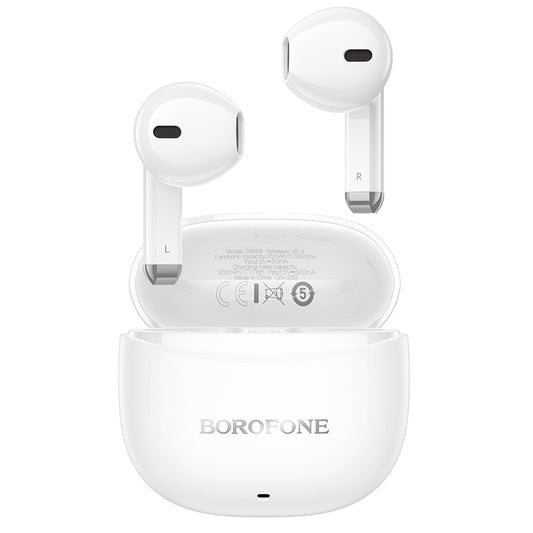 Handsfree Bluetooth Borofone BW88 Deep Rhyme, TWS, Alb