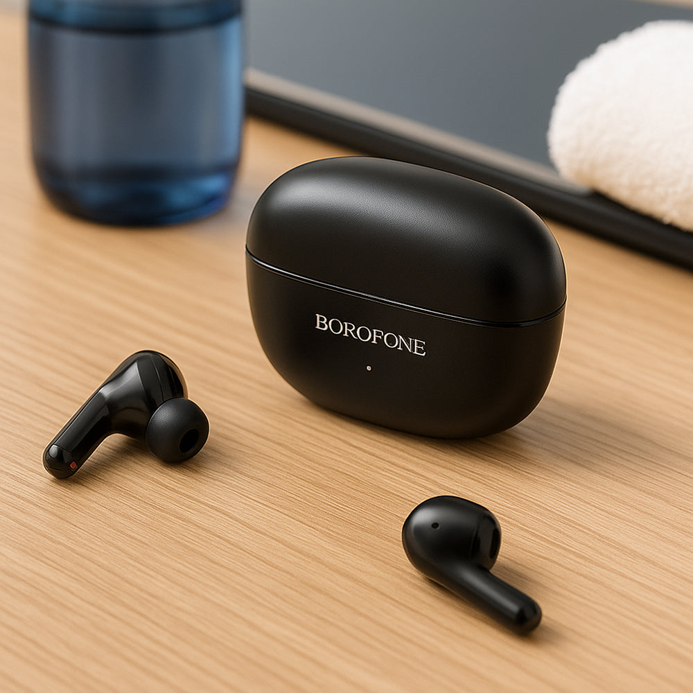 Handsfree Bluetooth Borofone FQ1 Shine, TWS, Negru