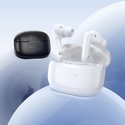 Handsfree Bluetooth Borofone FQ9 Peaceful, TWS, Negru
