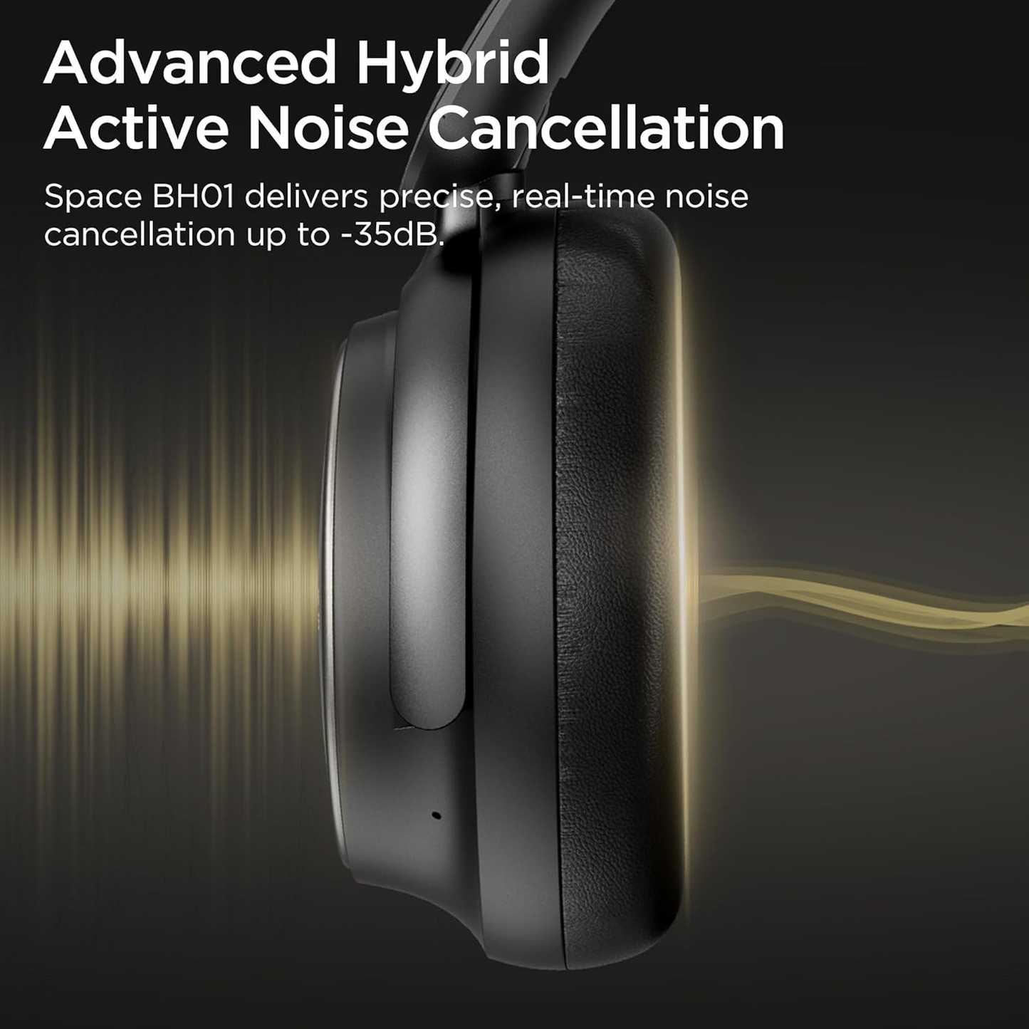 Handsfree Bluetooth Bugani Space BH01, MultiPoint, A2DP, ANC, Negru