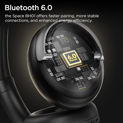Handsfree Bluetooth Bugani Space BH01, MultiPoint, A2DP, ANC, Negru