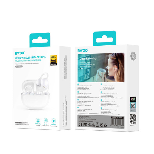 Handsfree Bluetooth BWOO BW39, TWS, Alb