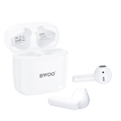 Handsfree Bluetooth BWOO BW94, TWS, Alb