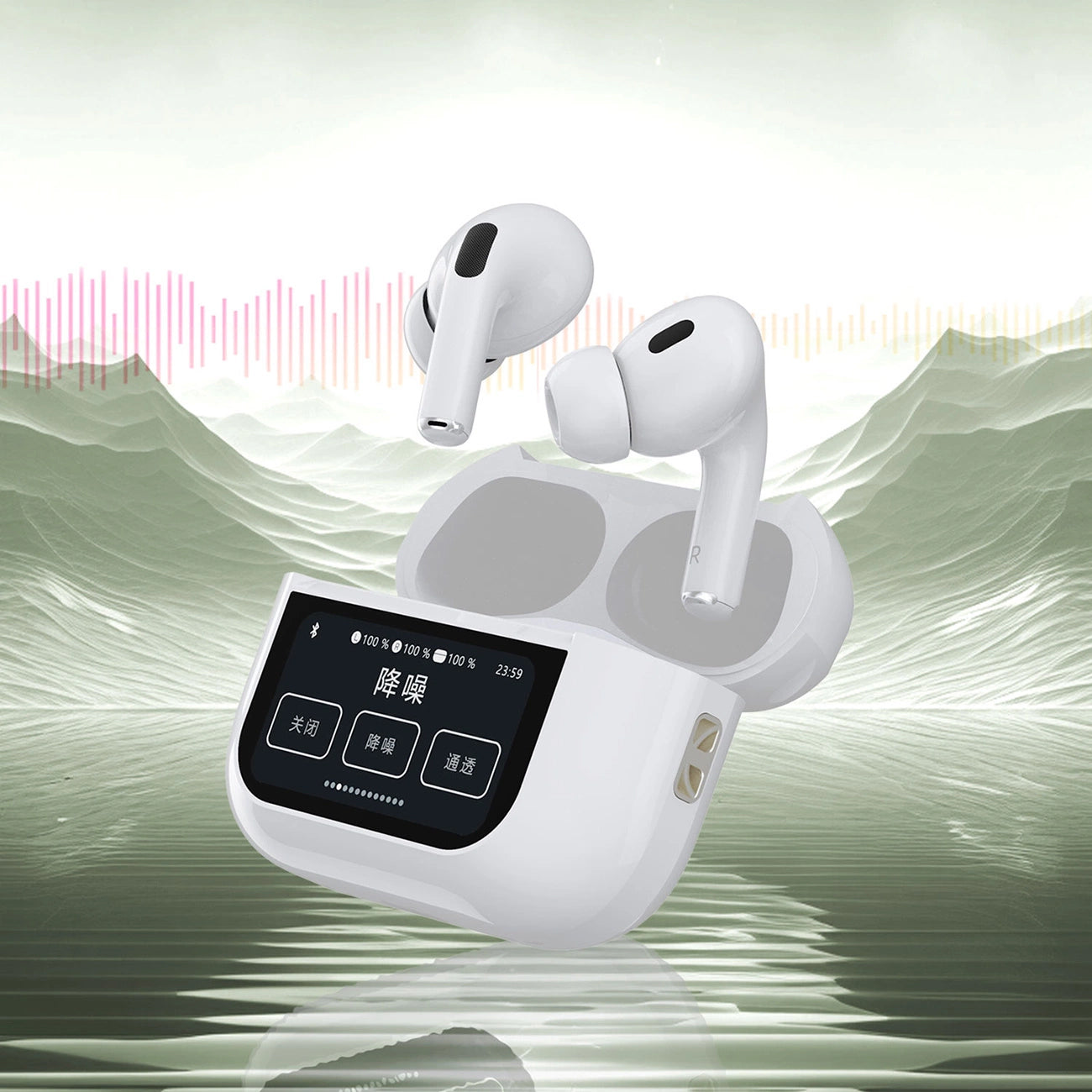 Handsfree Bluetooth Dudao U19 Display, TWS, Alb