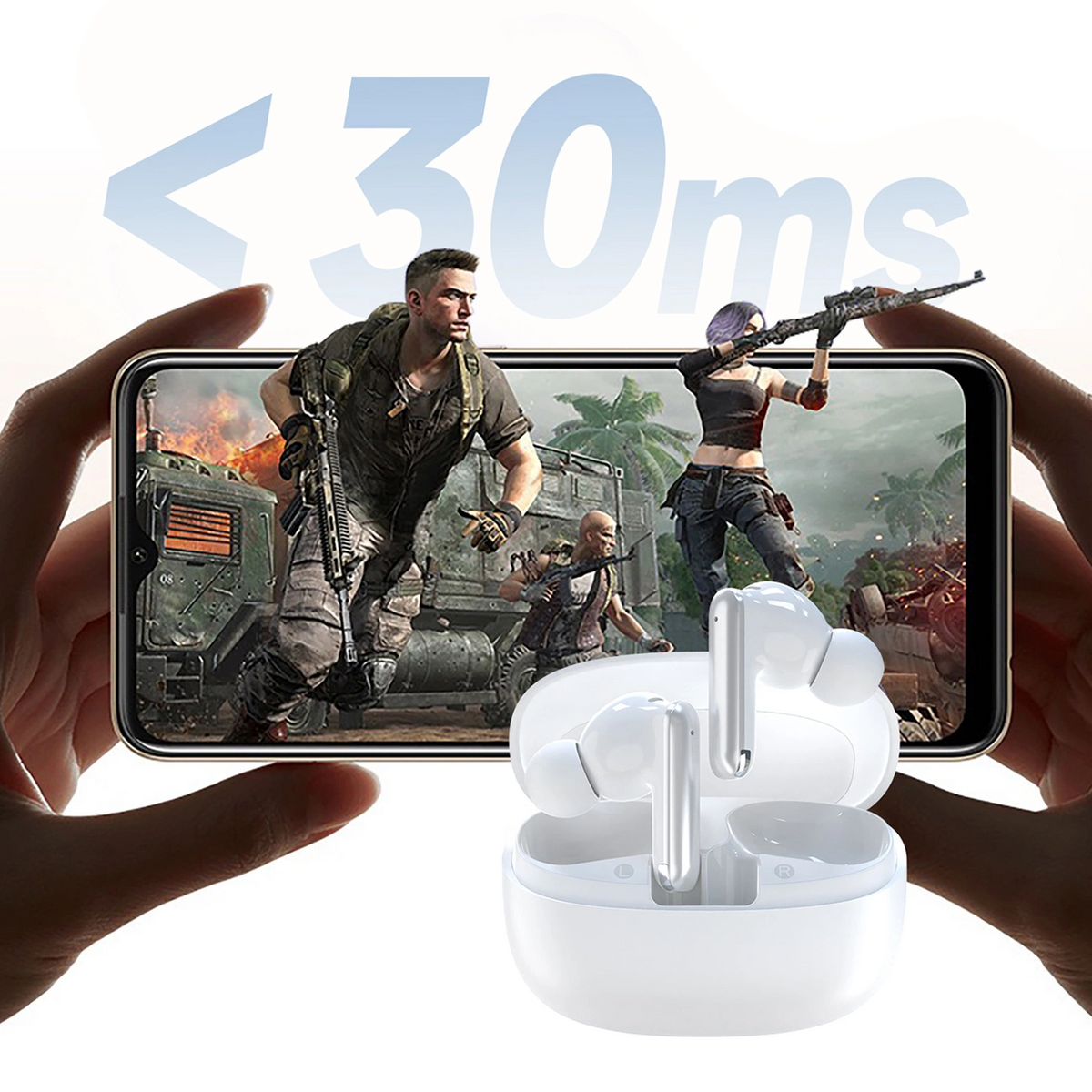 Handsfree Bluetooth Dudao U21, TWS, ANC, Alb