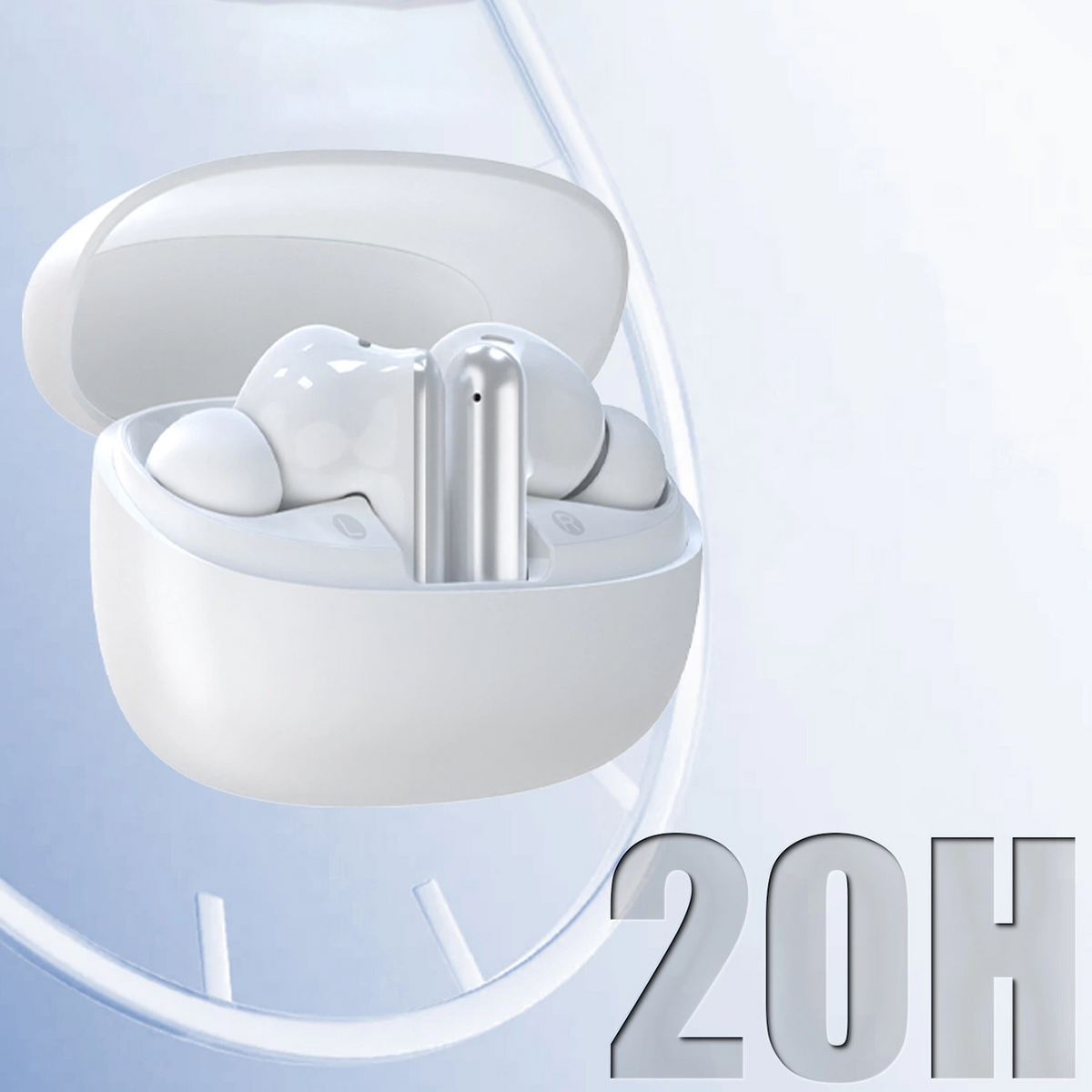 Handsfree Bluetooth Dudao U21, TWS, ANC, Alb