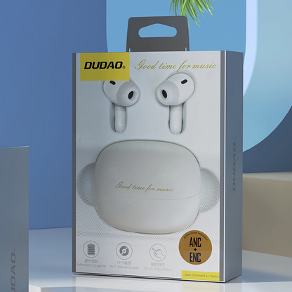 Handsfree Bluetooth Dudao U21, TWS, ANC, Alb