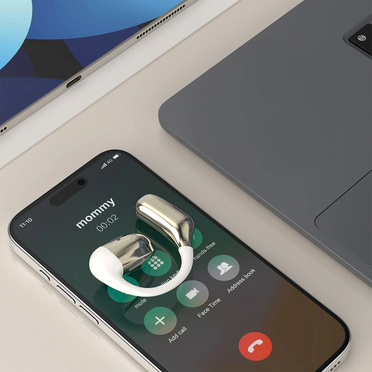 Handsfree Bluetooth Dudao U4Pro, A2DP, Bej Auriu