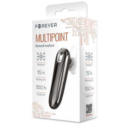 Zestaw głośnomówiący Bluetooth Forever FBE-01, MultiPoint, czarny 