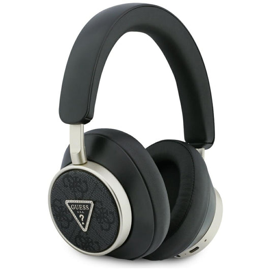 Handsfree Bluetooth Guess 4G Gold Triangle Logo, A2DP, Negru