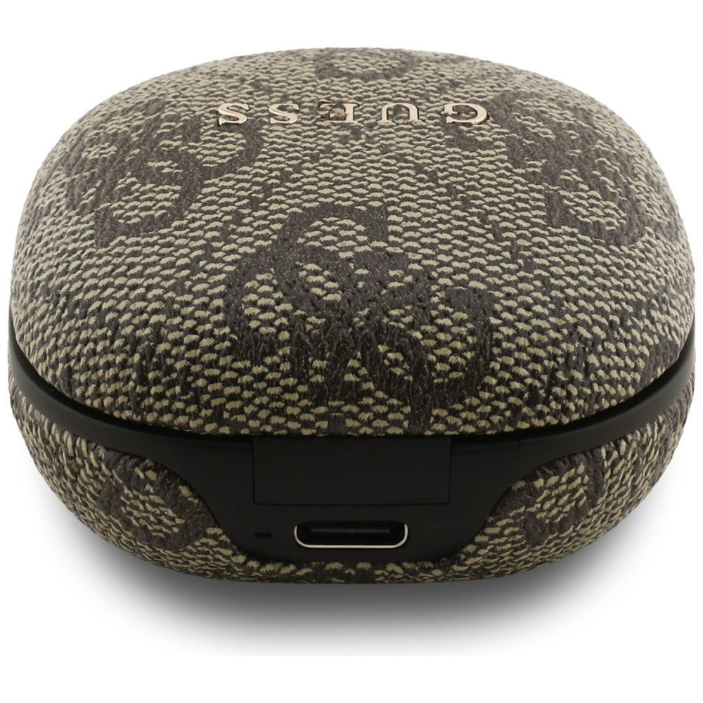 Handsfree Bluetooth Guess 4G Classic Metal Logo, TWS, Maro