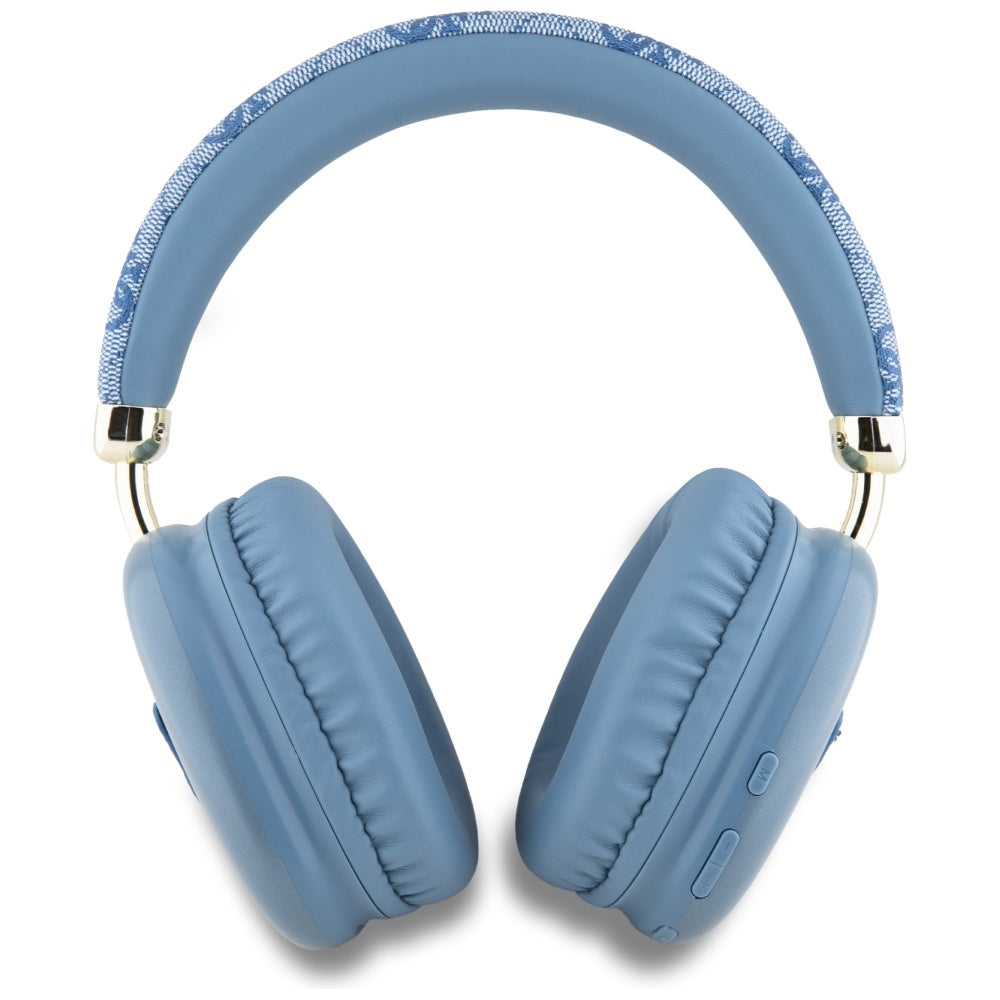 Handsfree Bluetooth Guess 4G Gold Triangle Logo, A2DP, Albastru