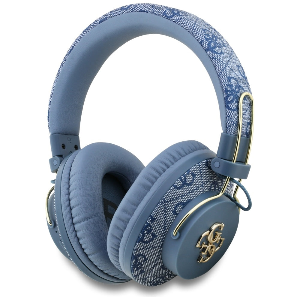 Handsfree Bluetooth Guess 4G Metal Logo, A2DP, Albastru