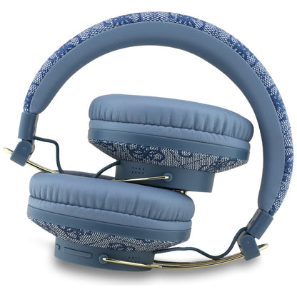 Handsfree Bluetooth Guess 4G Metal Logo, A2DP, Albastru