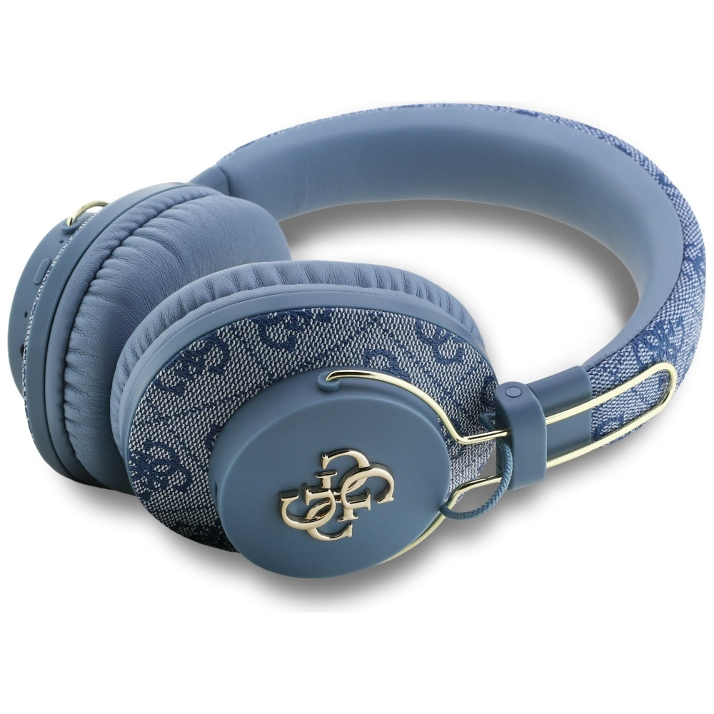 Handsfree Bluetooth Guess 4G Metal Logo, A2DP, Albastru