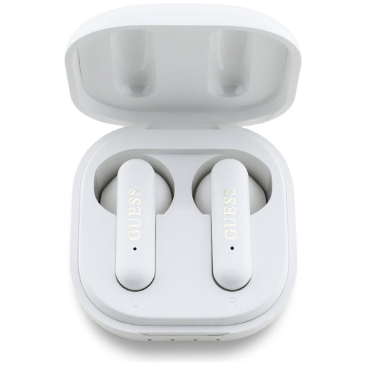 Handsfree Bluetooth Guess 4G Metal Logo, TWS, Alb