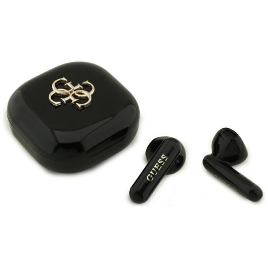 Handsfree Bluetooth Guess 4G Metal Logo, TWS, Negru
