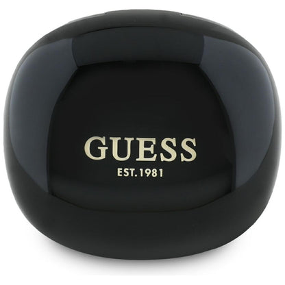 Handsfree Bluetooth Guess Flat Classic Logo Electroplated, TWS, Negru