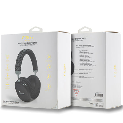 Handsfree Bluetooth Guess GCube Metallic Script Logo, A2DP, Negru