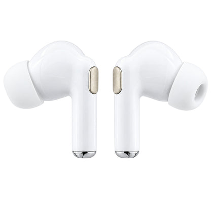 Handsfree Bluetooth Guess Glossy Gold Line Printed Classic Logo, TWS, Alb