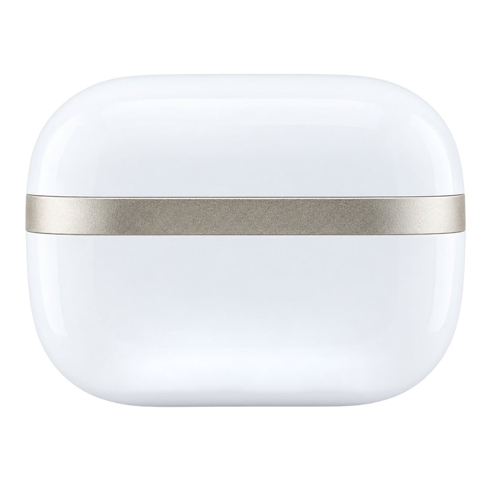 Handsfree Bluetooth Guess Glossy Gold Line Printed Classic Logo, TWS, Alb
