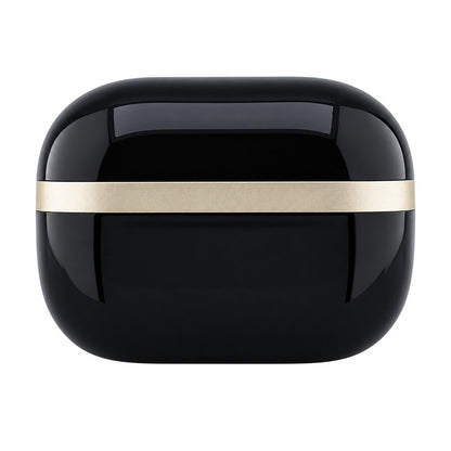 Handsfree Bluetooth Guess Glossy Gold Line Printed Classic Logo, TWS, Negru
