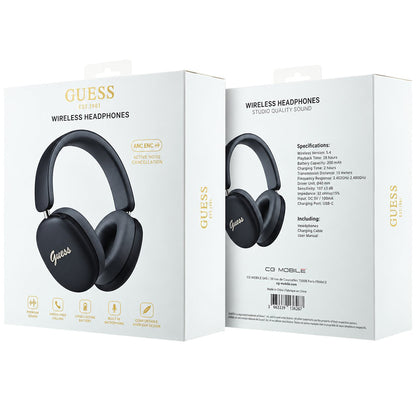 Handsfree Bluetooth Guess Metal Script Logo, A2DP, Negru